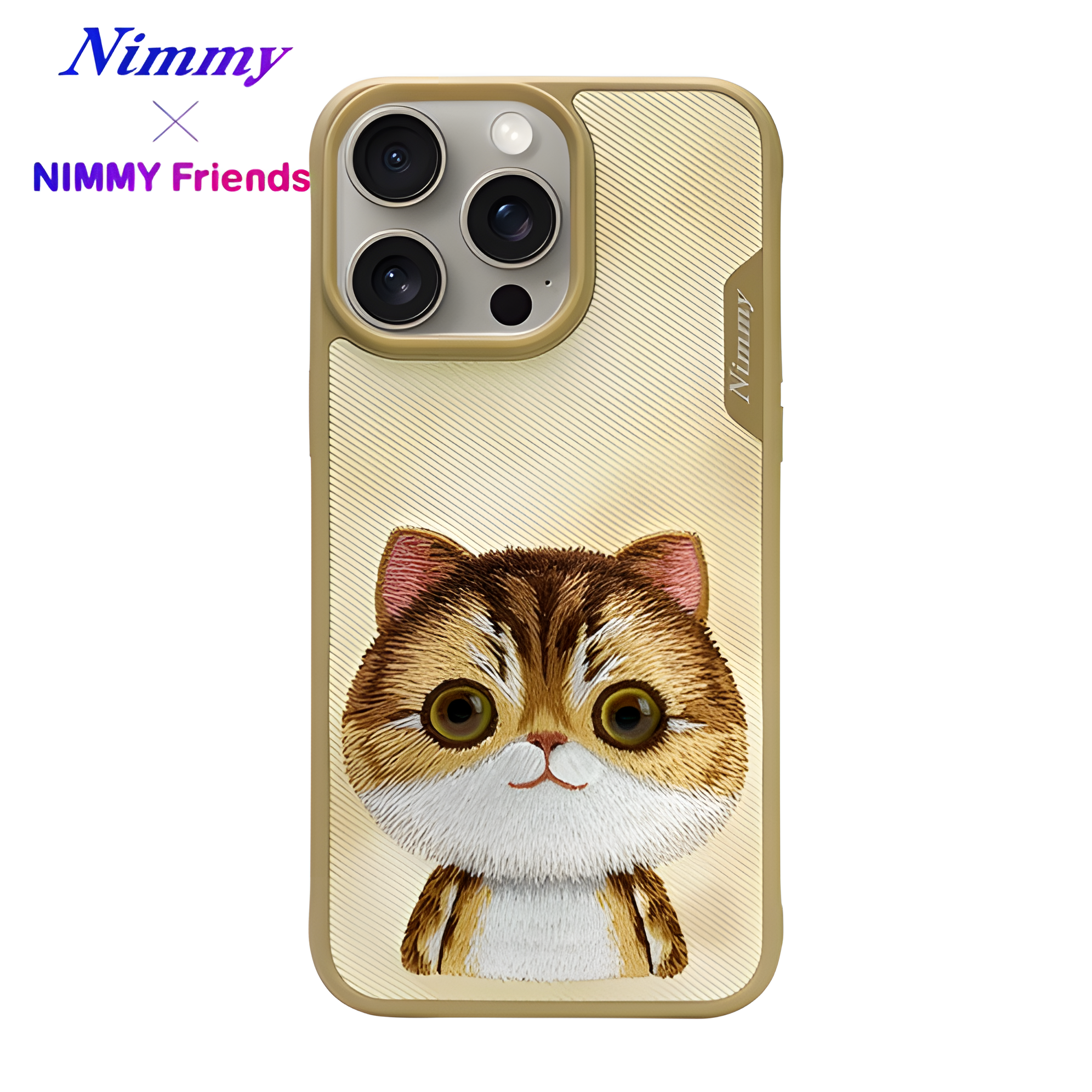 iPhone 14 Pro | Nimmy 3D Gerçek Nakışlı Figürlü Gözlük ve Zincir Detaylı Cool Glasses Kılıf
