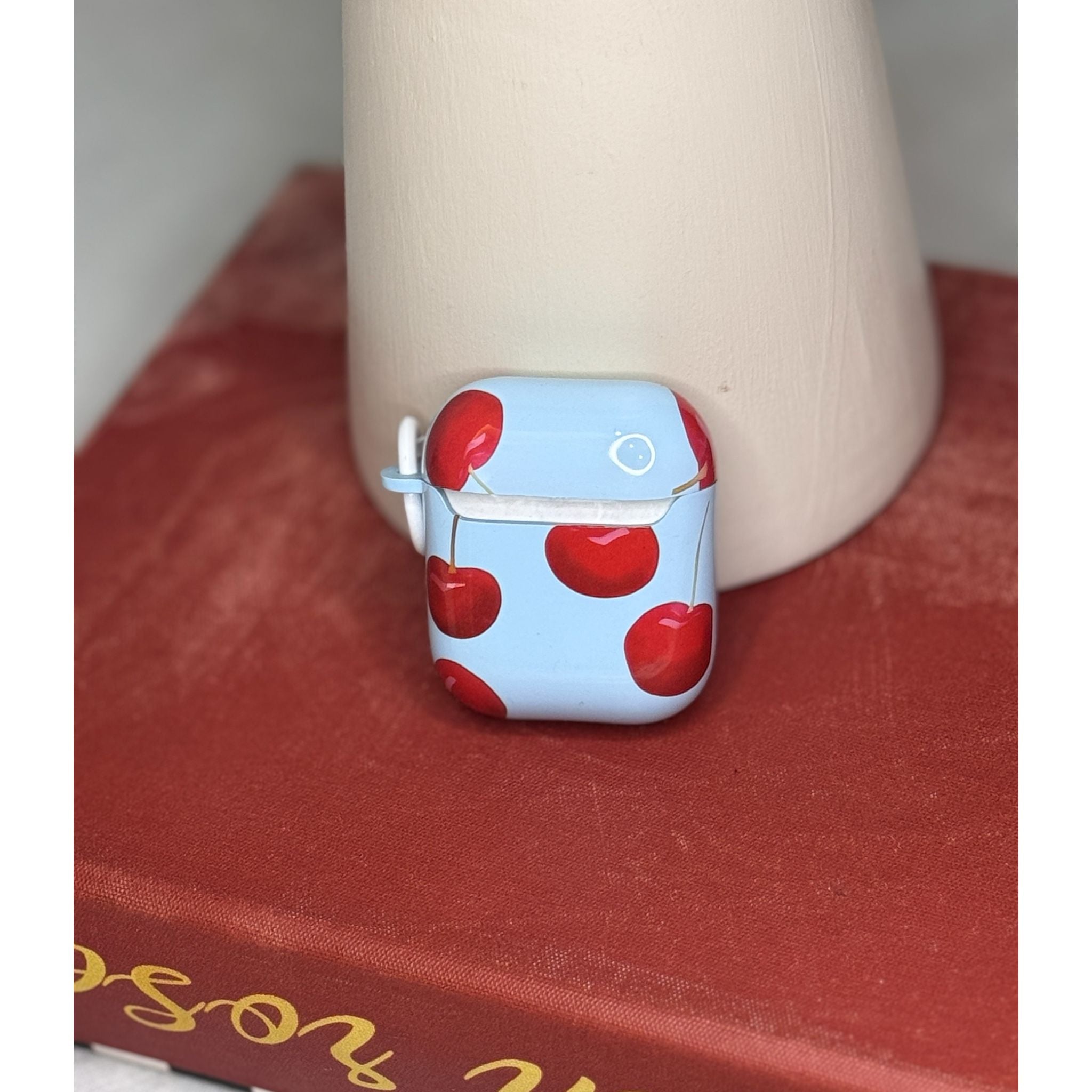 Kiraz Desenli AirPods Kılıfı - 003