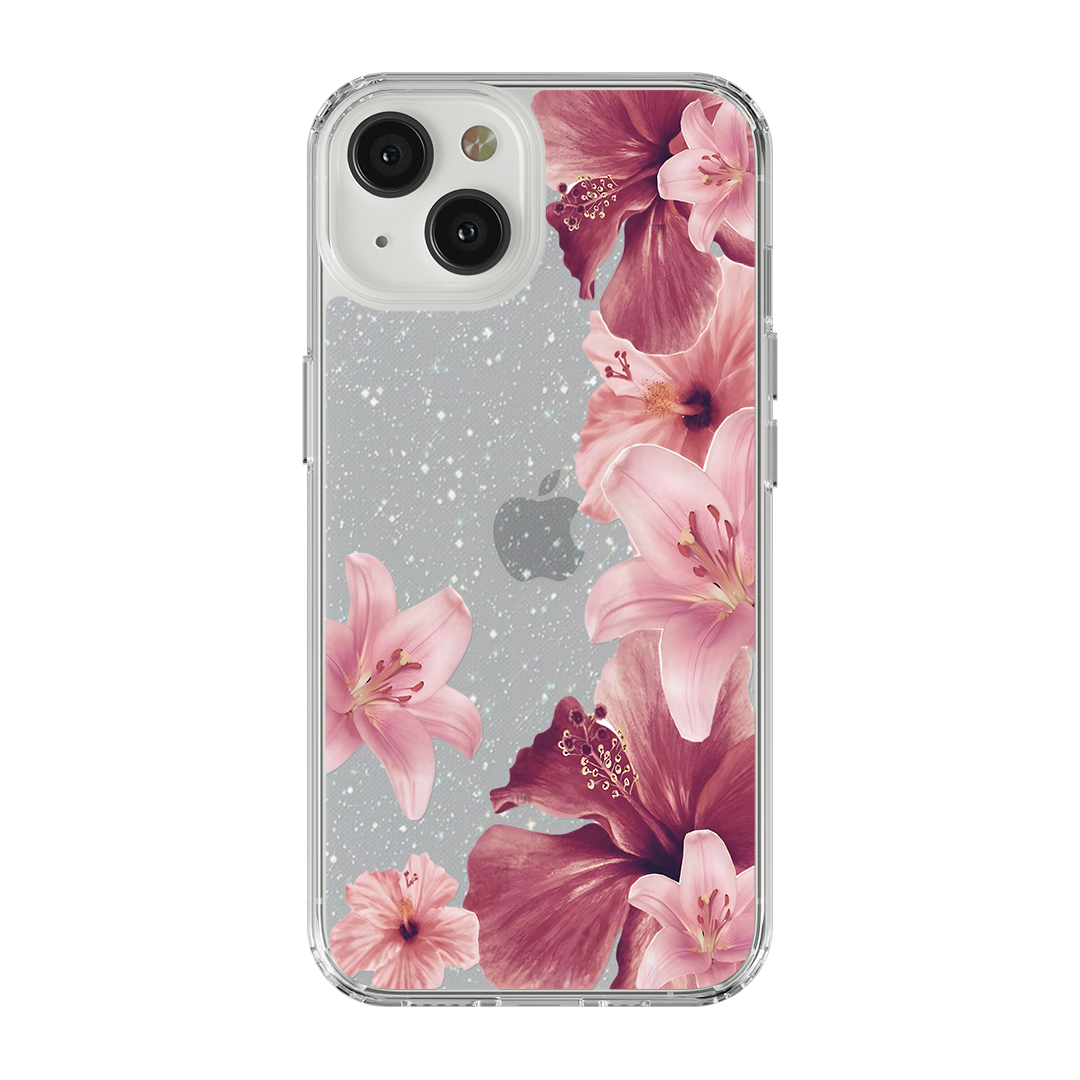Floral Simli Şeffaf Tasarım Kılıf - 450