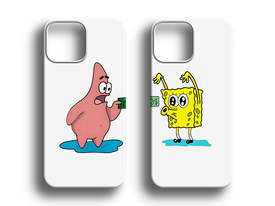 Sünger Bob & Patrick Couple Tasarım Kılıf - 82/83
