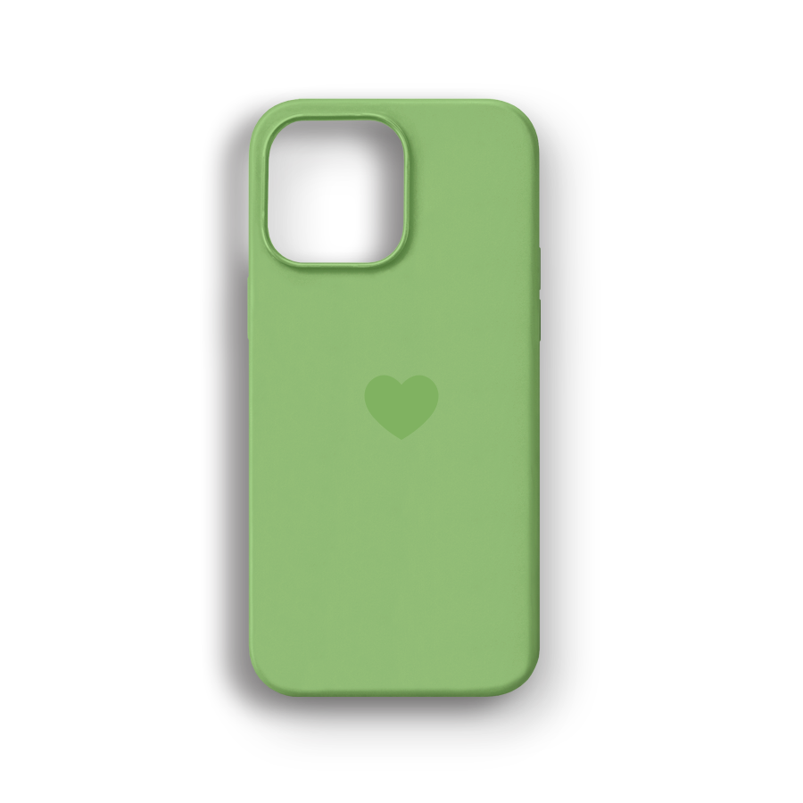 Kalp Logolu Fıstık Yeşili Lansman Kılıf