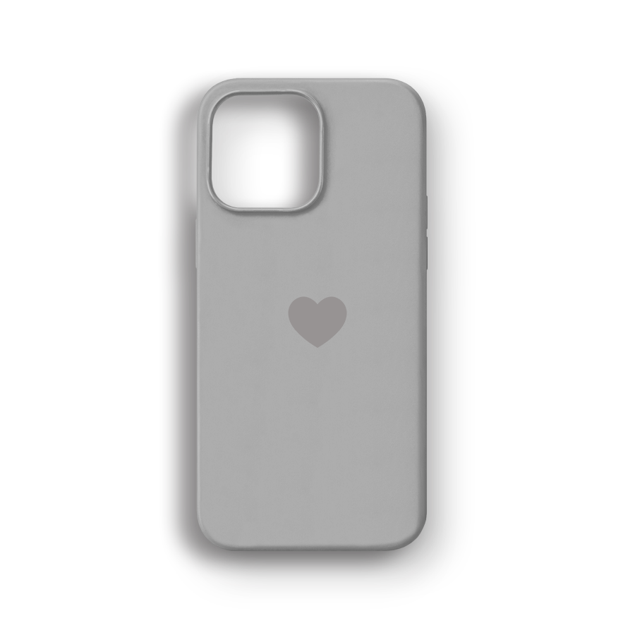 Kalp Logolu Gri Lansman Kılıf