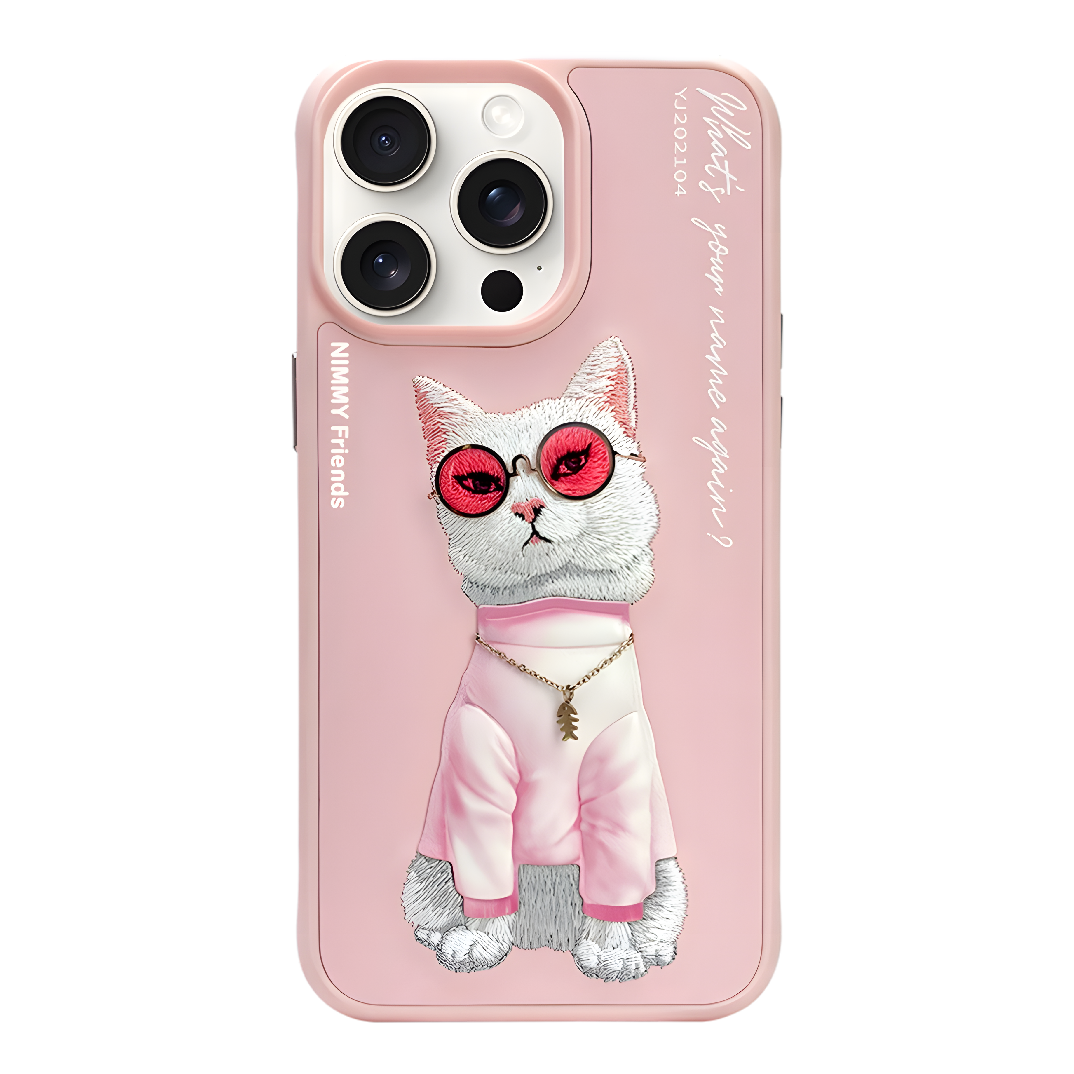 iPhone 16 Pro Max | Nimmy 3D Gerçek Nakış İşlemeli Desenli Silikon Kılıf