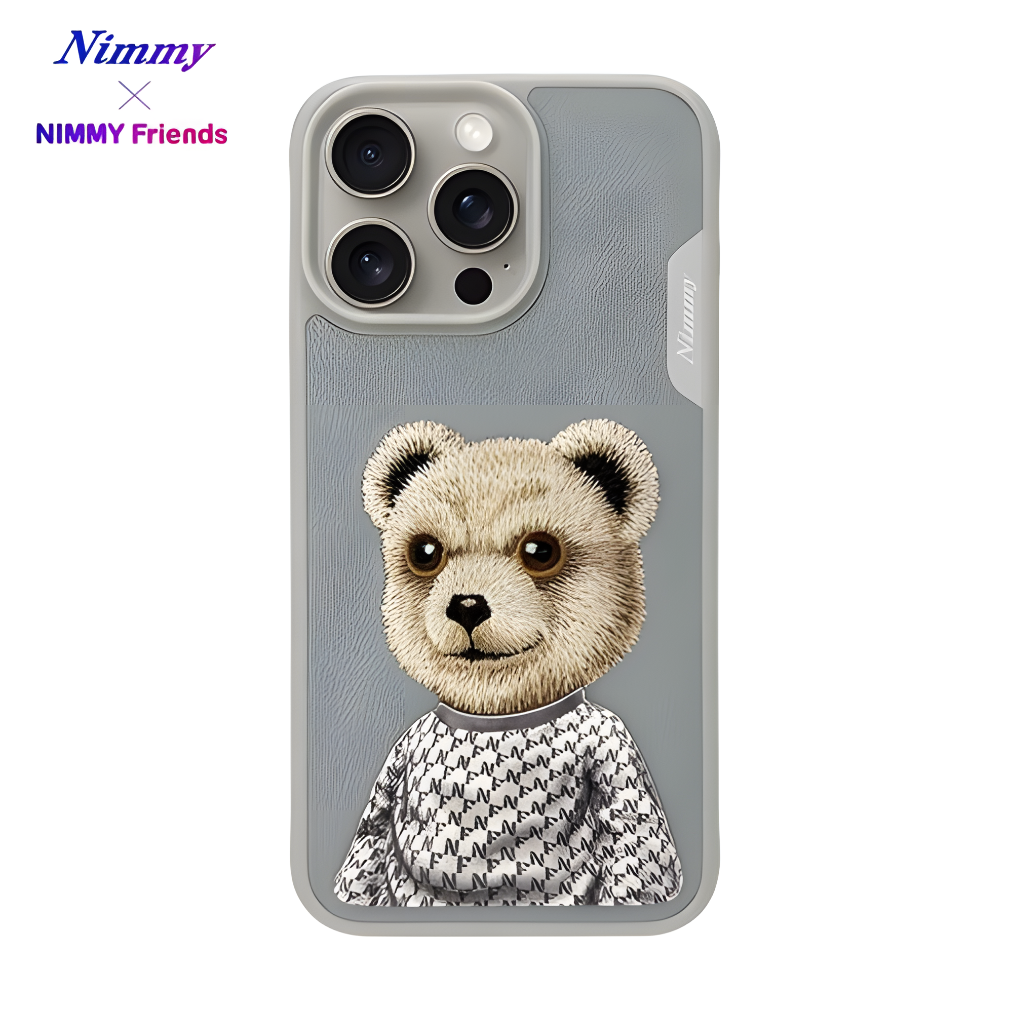 iPhone 15 | Nimmy 3D Gerçek Nakış İşlemeli Kabartmalı Desenli Silikon Kılıf