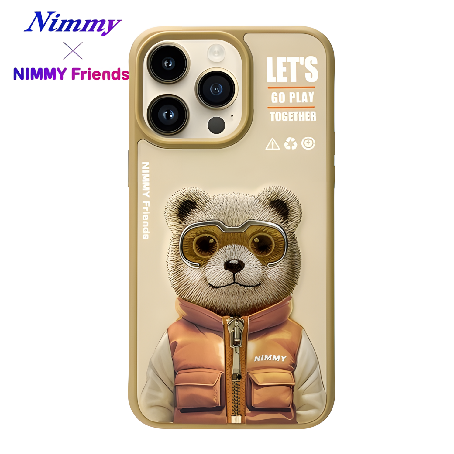 iPhone 15 | Nimmy 3D Gerçek Nakış İşlemeli Kabartmalı Desenli Silikon Kılıf