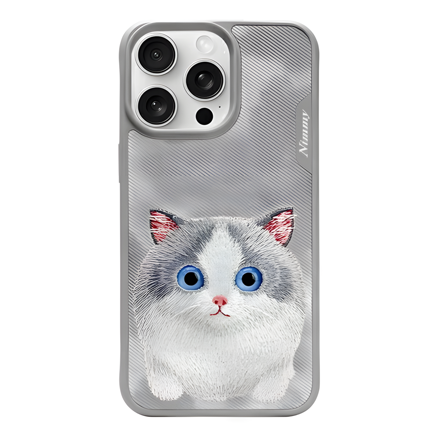 iPhone 15 | Nimmy 3D Gerçek Nakış İşlemeli Kabartmalı Desenli Silikon Kılıf