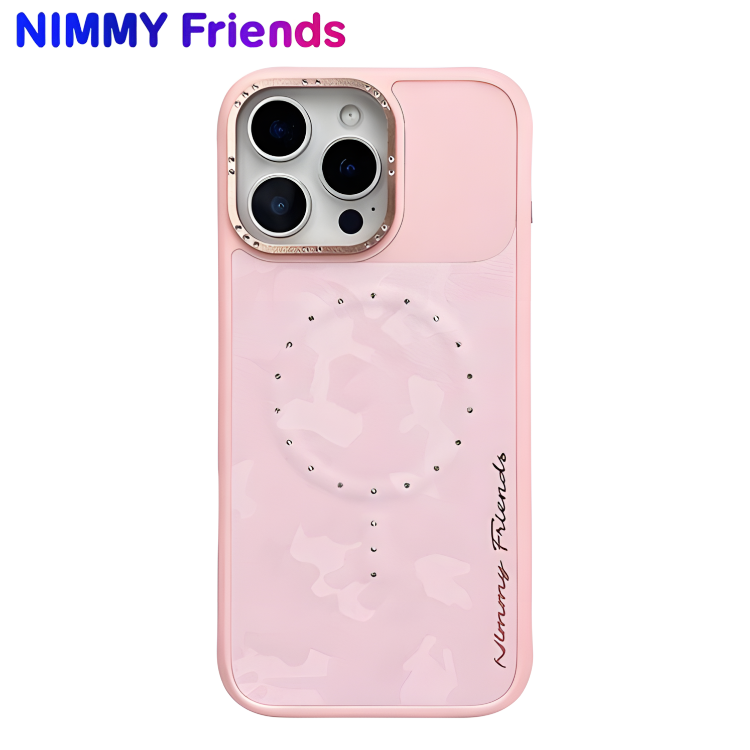iPhone 16 Uyumlu | Nimmy 3D Gerçek Nakış İşleme Fermuarlı Mont ve Gözlük Detaylı Premium Ayıcık Kılıf