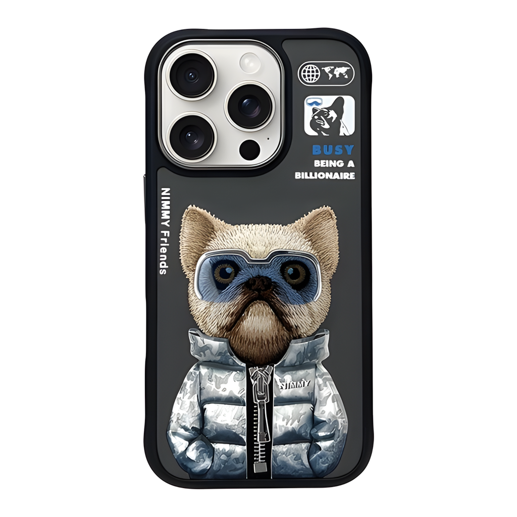 iPhone 16 Pro Max | Nimmy 3D Gerçek Nakış İşlemeli Desenli Silikon Kılıf