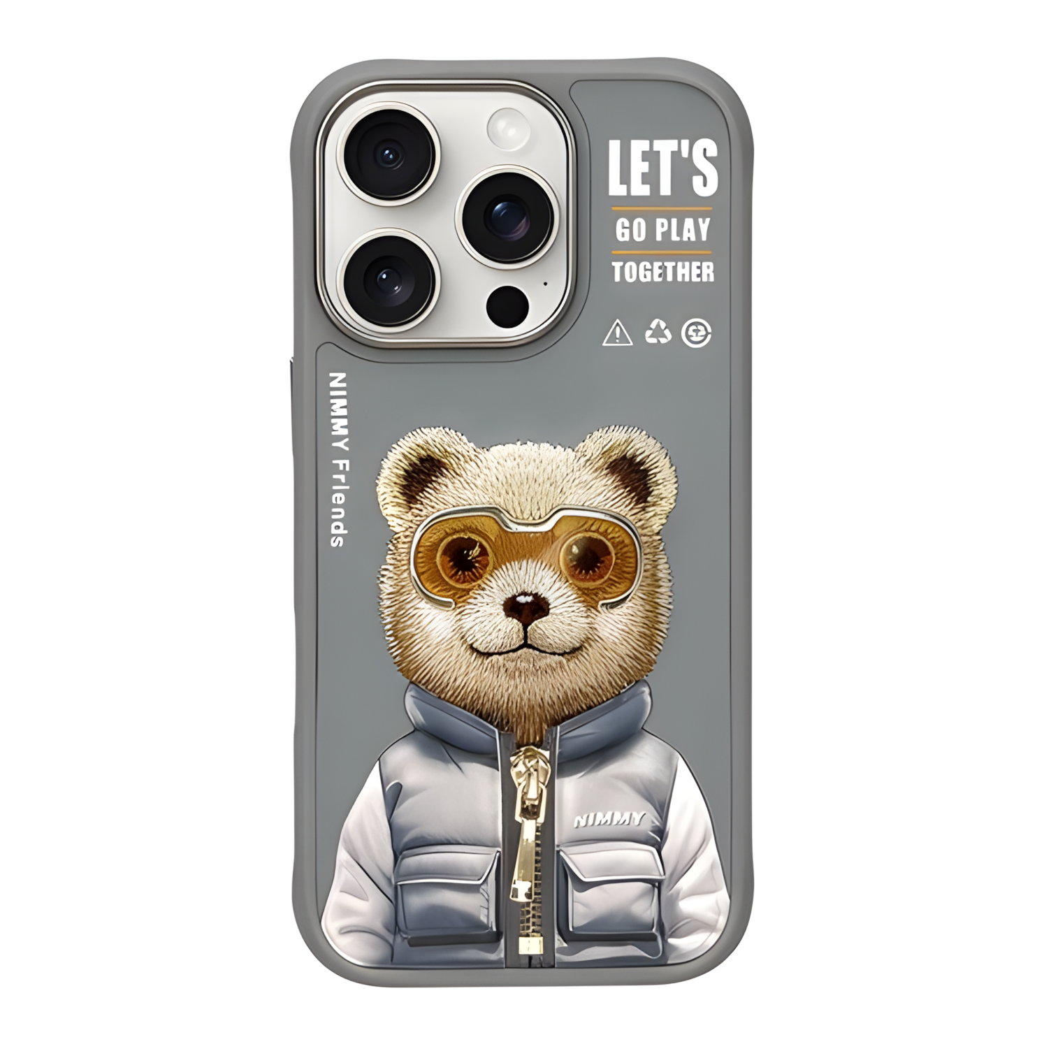 iPhone 16 Pro Max | Nimmy 3D Gerçek Nakış İşlemeli Desenli Silikon Kılıf