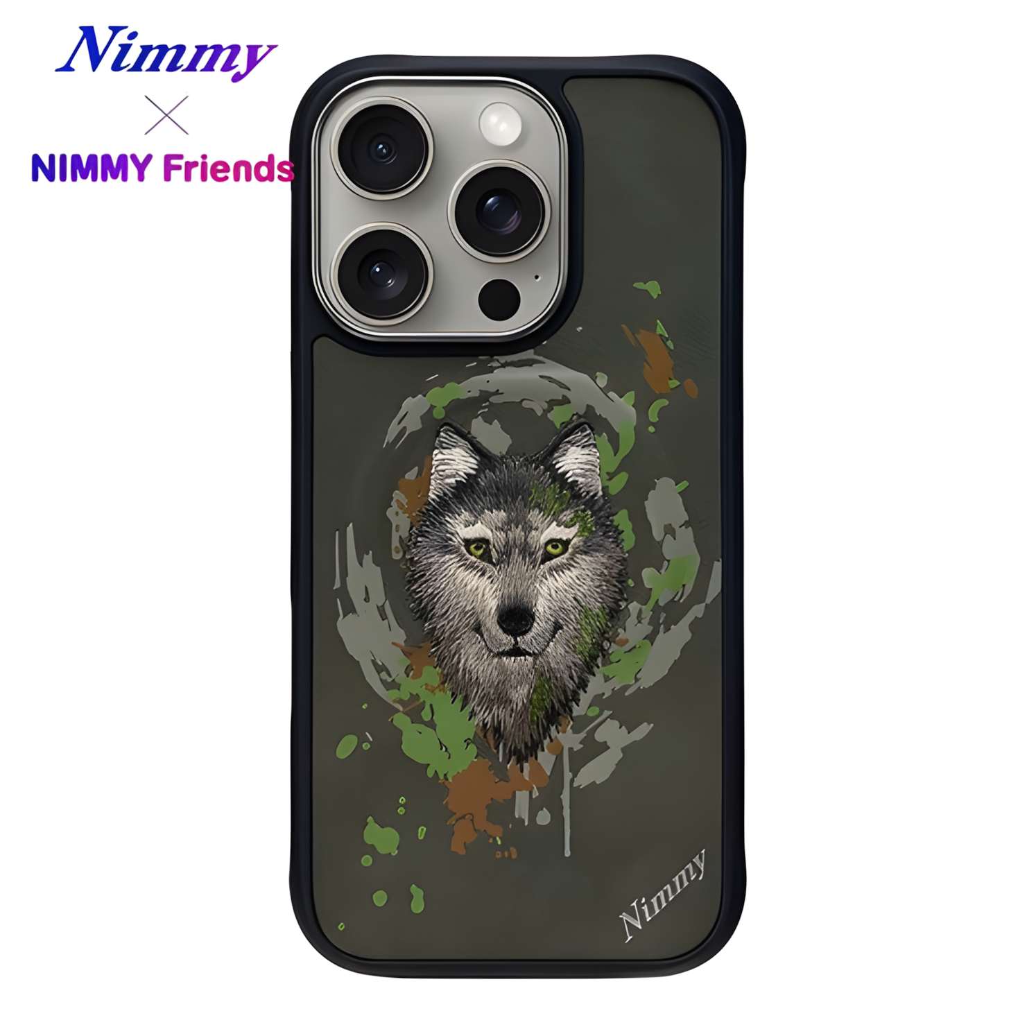 iPhone 16 Pro Max | Nimmy 3D Gerçek Nakış İşlemeli Desenli Silikon Kılıf