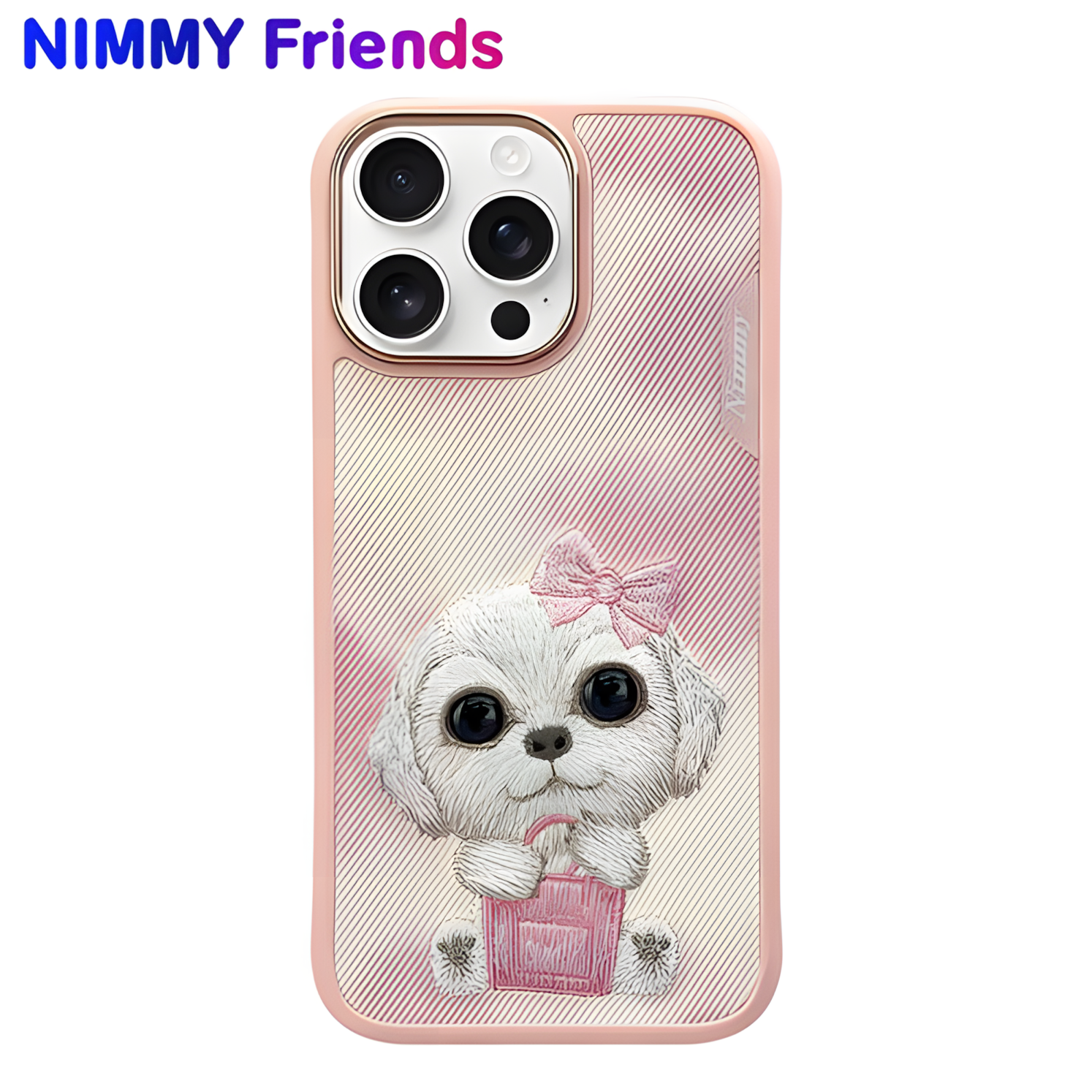 iPhone 16 Pro Max | Nimmy 3D Gerçek Nakış İşlemeli Desenli Silikon Kılıf