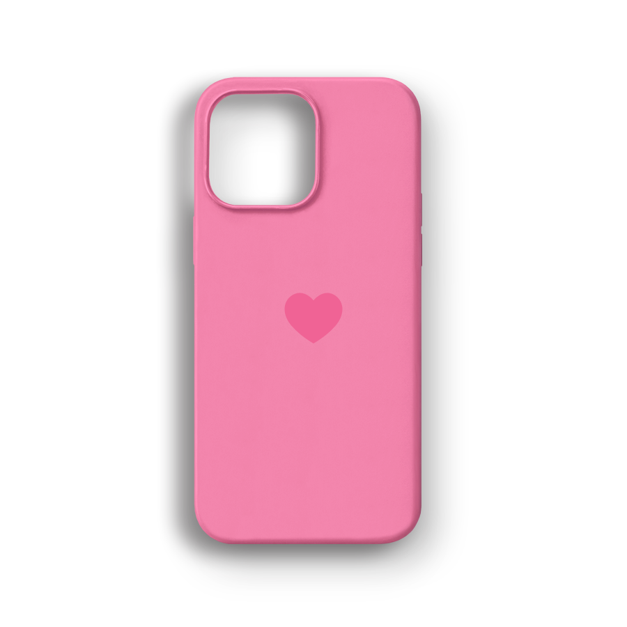 Kalp Logolu Pembe Lansman Kılıf