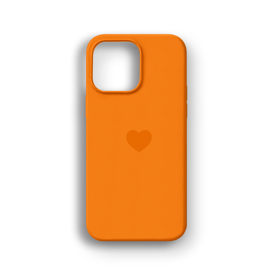 Kalp Logolu Turuncu Lansman Kılıf